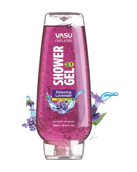 VASU naturals Shower Gel – Relaxing Lavender, 250 ml